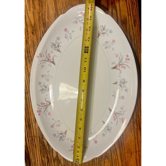 TWO Meito China LUCILLE Large / Small Oval Platters GORGEOUS! Japan Discontinued - Picture 12 of 16